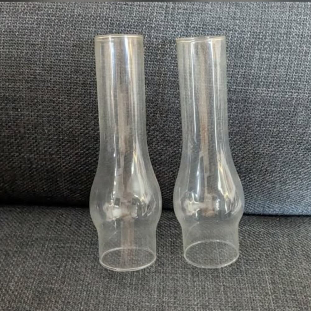Antique Glass Flutes for Gas Lamp Handmade 1800s/1900s